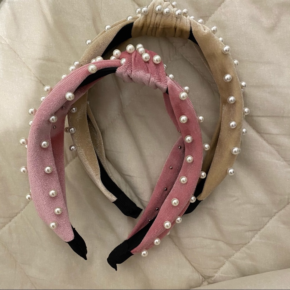 Pink & Nude Headband Set